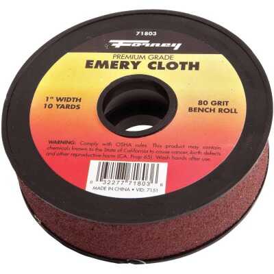 Forney 1 In. W x 10 Yd. L 80 Grit Premium Grade Emery Cloth
