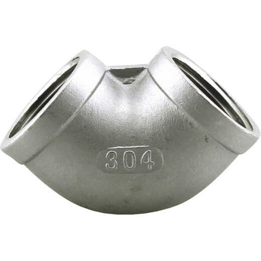 PLUMB-EEZE 3/8 In. FIP 90 Deg. Stainless Steel Elbow (1/4 Bend)