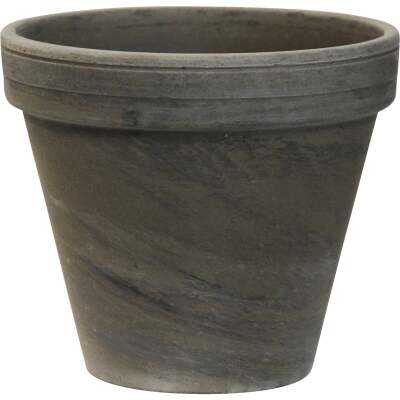 Ceramo 6-3/4 In. H. x 7-3/4 In. Dia. Dark Basalt Clay Standard Flower Pot