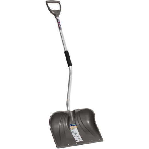 Rugg Back-Saver 18 In. Poly Snow Shovel with Steel Wear Strip and 42.5 In. Lite-Wate Aluminum Handle
