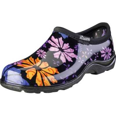 Sloggers Women's Size 10 Black with Flower Design Garden Shoe